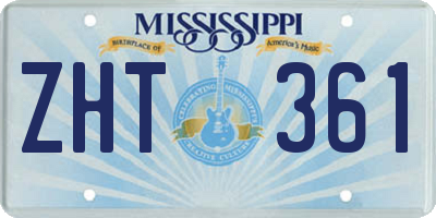 MS license plate ZHT361