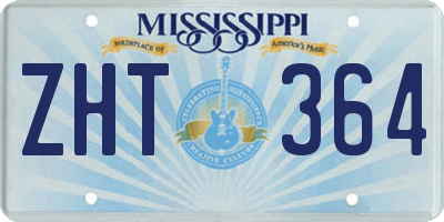 MS license plate ZHT364
