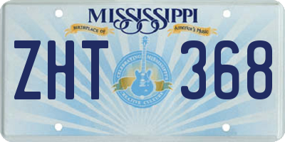 MS license plate ZHT368