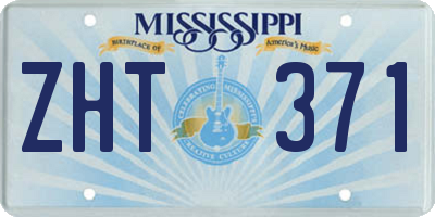 MS license plate ZHT371