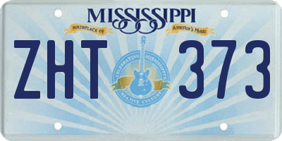 MS license plate ZHT373