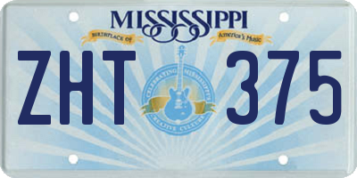 MS license plate ZHT375