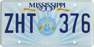 MS license plate ZHT376
