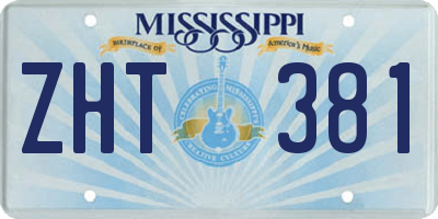 MS license plate ZHT381