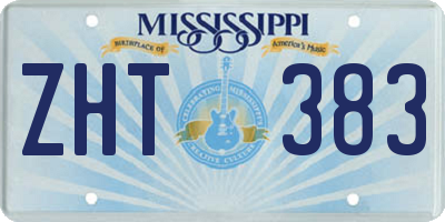 MS license plate ZHT383