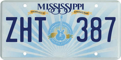 MS license plate ZHT387