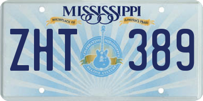 MS license plate ZHT389