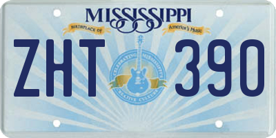 MS license plate ZHT390