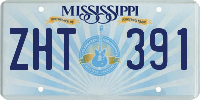 MS license plate ZHT391