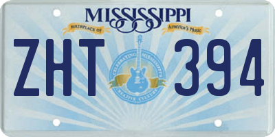 MS license plate ZHT394
