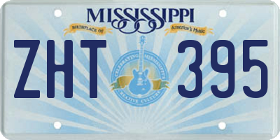 MS license plate ZHT395