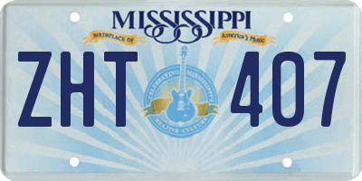MS license plate ZHT407