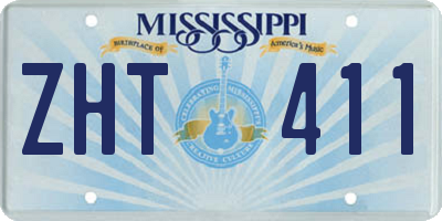 MS license plate ZHT411
