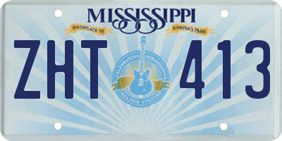 MS license plate ZHT413