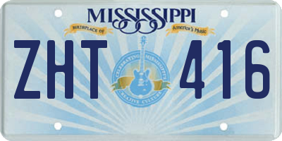 MS license plate ZHT416