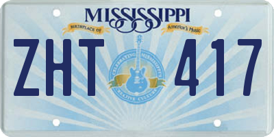 MS license plate ZHT417