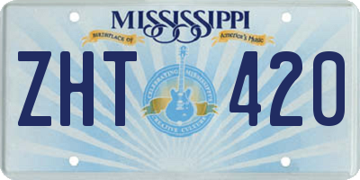 MS license plate ZHT420