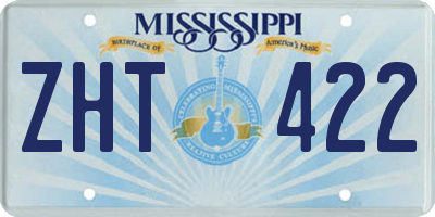 MS license plate ZHT422