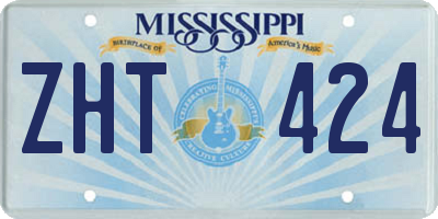 MS license plate ZHT424