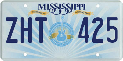 MS license plate ZHT425