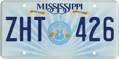MS license plate ZHT426