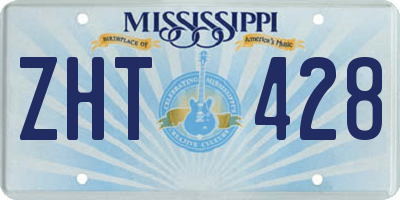 MS license plate ZHT428