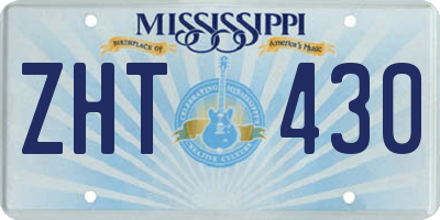 MS license plate ZHT430