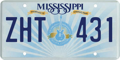 MS license plate ZHT431