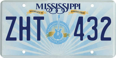 MS license plate ZHT432
