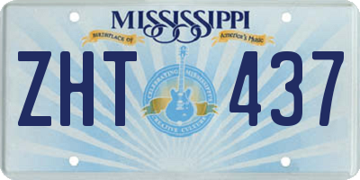 MS license plate ZHT437