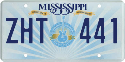 MS license plate ZHT441