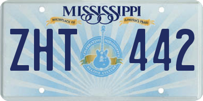 MS license plate ZHT442