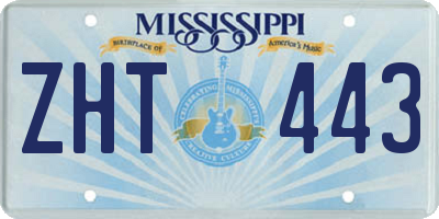 MS license plate ZHT443