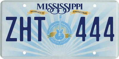 MS license plate ZHT444