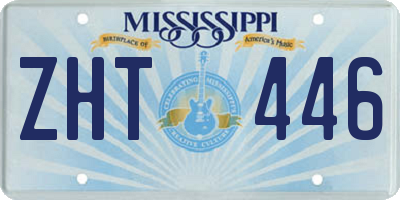 MS license plate ZHT446