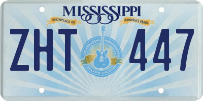 MS license plate ZHT447