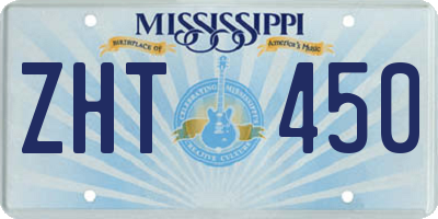 MS license plate ZHT450