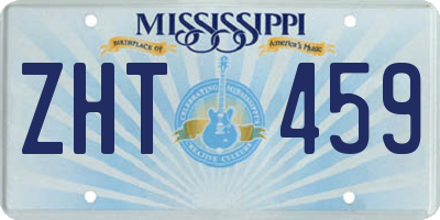 MS license plate ZHT459