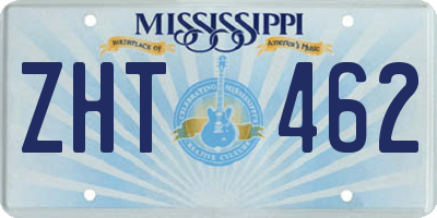 MS license plate ZHT462