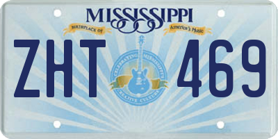 MS license plate ZHT469