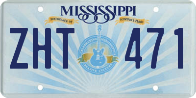 MS license plate ZHT471