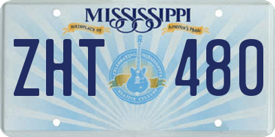 MS license plate ZHT480