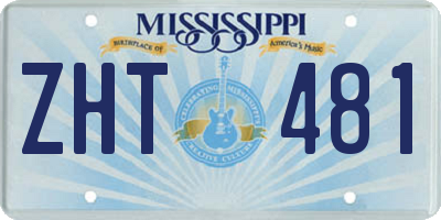MS license plate ZHT481