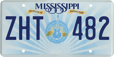 MS license plate ZHT482