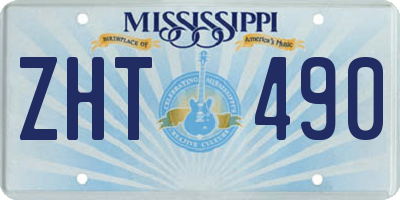 MS license plate ZHT490