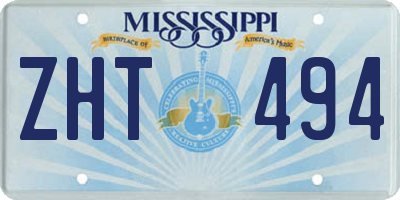 MS license plate ZHT494