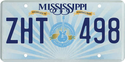 MS license plate ZHT498