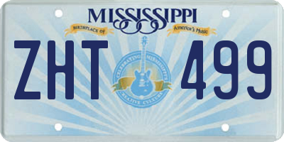 MS license plate ZHT499