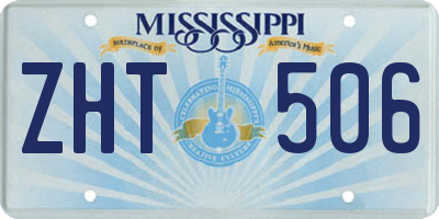 MS license plate ZHT506