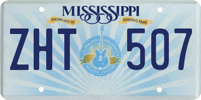 MS license plate ZHT507